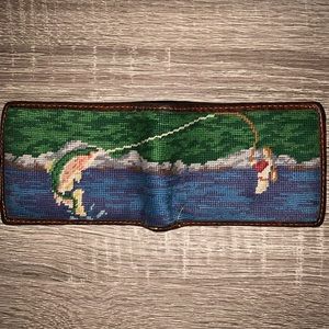 Smathers & Branson Needlepoint Fishing Wallet
